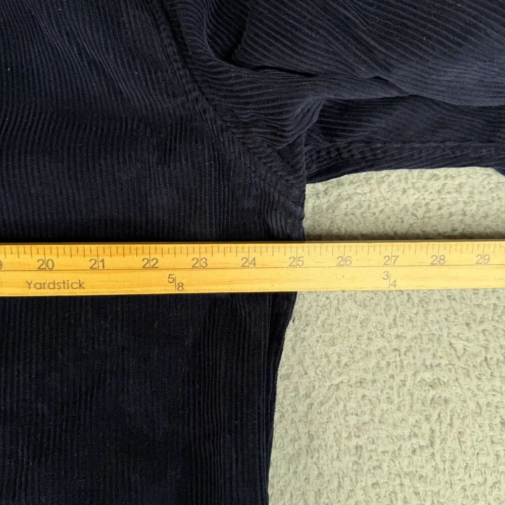 BANANA REPUBLIC Corduroy Shirt Mens XLT Blue Wide Whale Button Organic Cotton